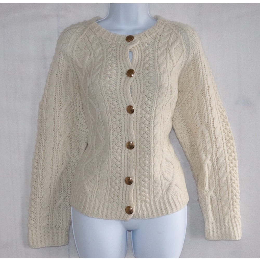 Women's J. Crew HandKnit Cable Knit Sweater XL